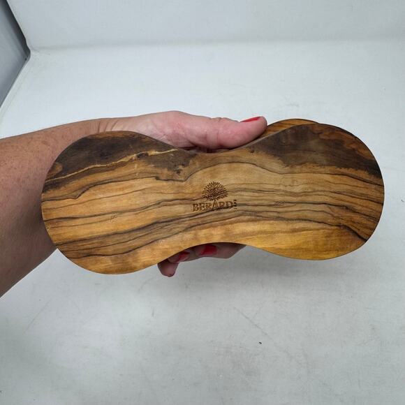 Handcrafted Olive Wood Dual Salt Box | Double Swivel Lid Spice Cellar - Picture 4 of 6